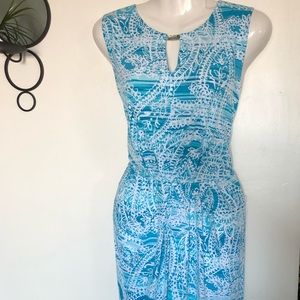 DRESS MAXI by JONES NEW YORK DRESS BLUE LARGE